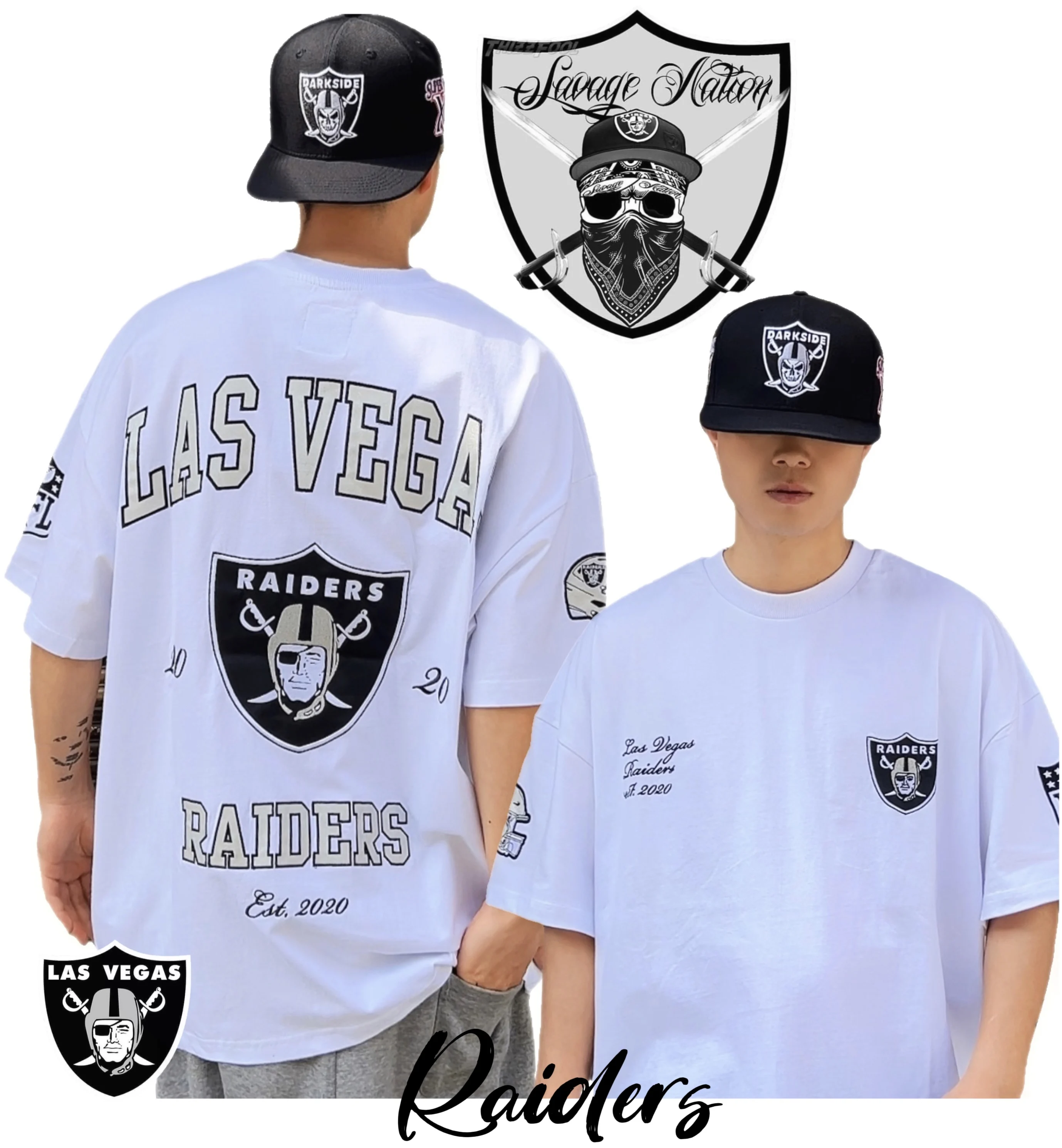 

Футболка мужская с коротким рукавом Raiders Assault Logo, полностью вышитая, в американском стиле хип-хоп, олдскул, уличная, свободного кроя, ретро, влагоотводящая