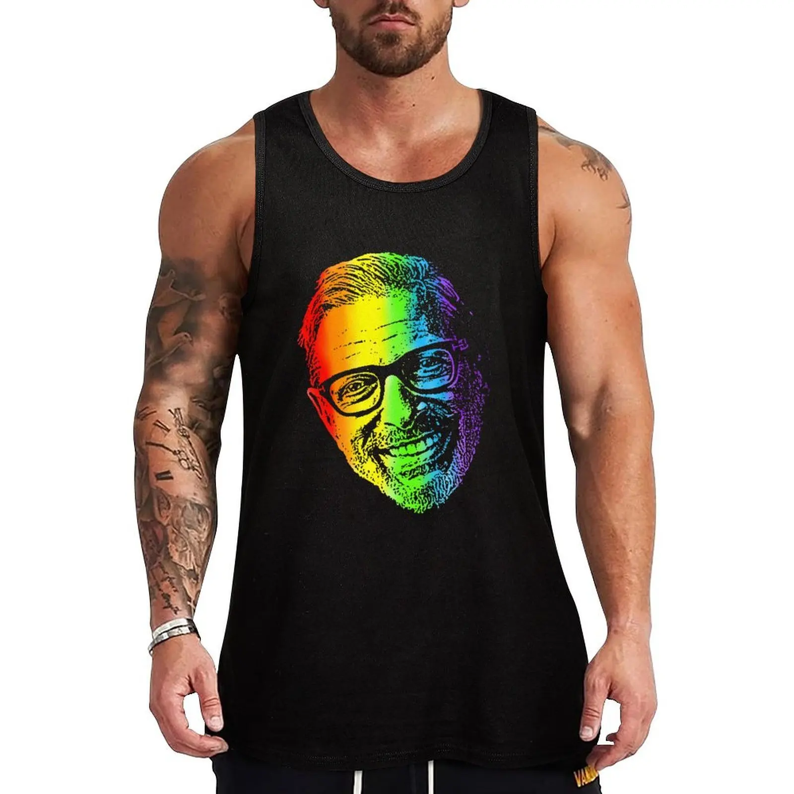 Rainbow Jeff Goldblum Tank Top Jogging Tank Top Quick Dry Breathable Sleeveless Shirt