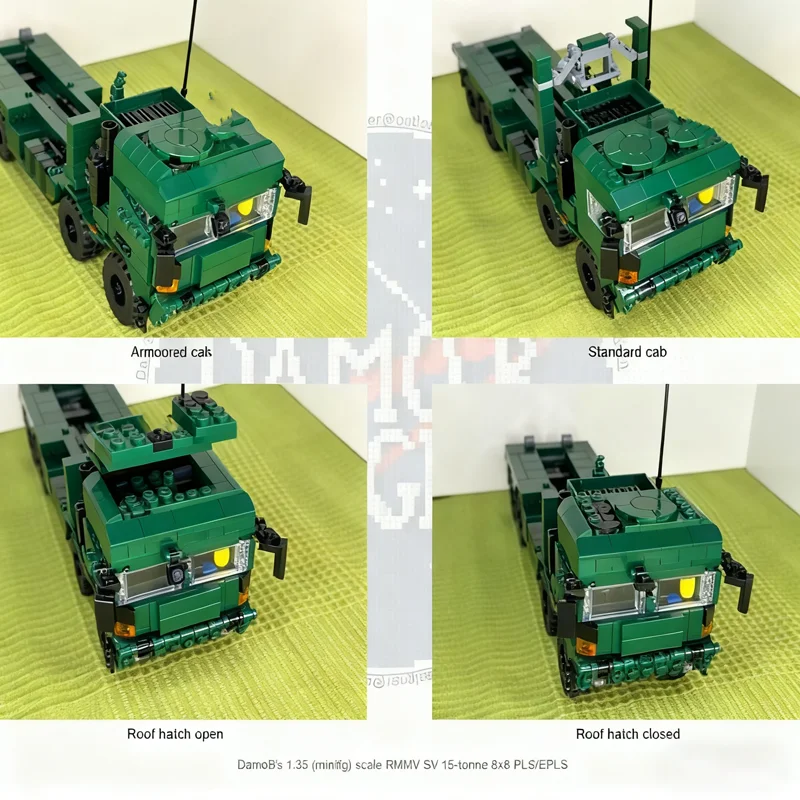 823개 MOC RMMV 팔레타이즈드 로드 PLS 강화형 EPLS 해리 모델 블록 장난감 크리스마스 선물 건축 아이디어 교육용