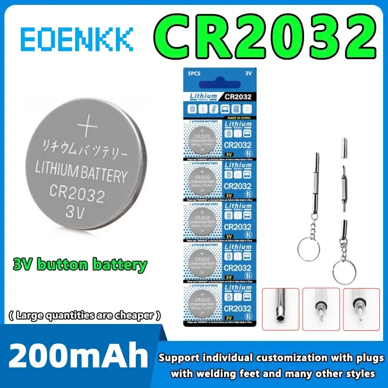 5-50ชิ้น CR2032 CR 2032 ECR2032 DL2032แบตเตอรี่อัลคาไลน์3V สำหรับของเล่นนาฬิกาเครื่องคิดเลขรถกุญแจรีโมทปุ่มเหรียญ