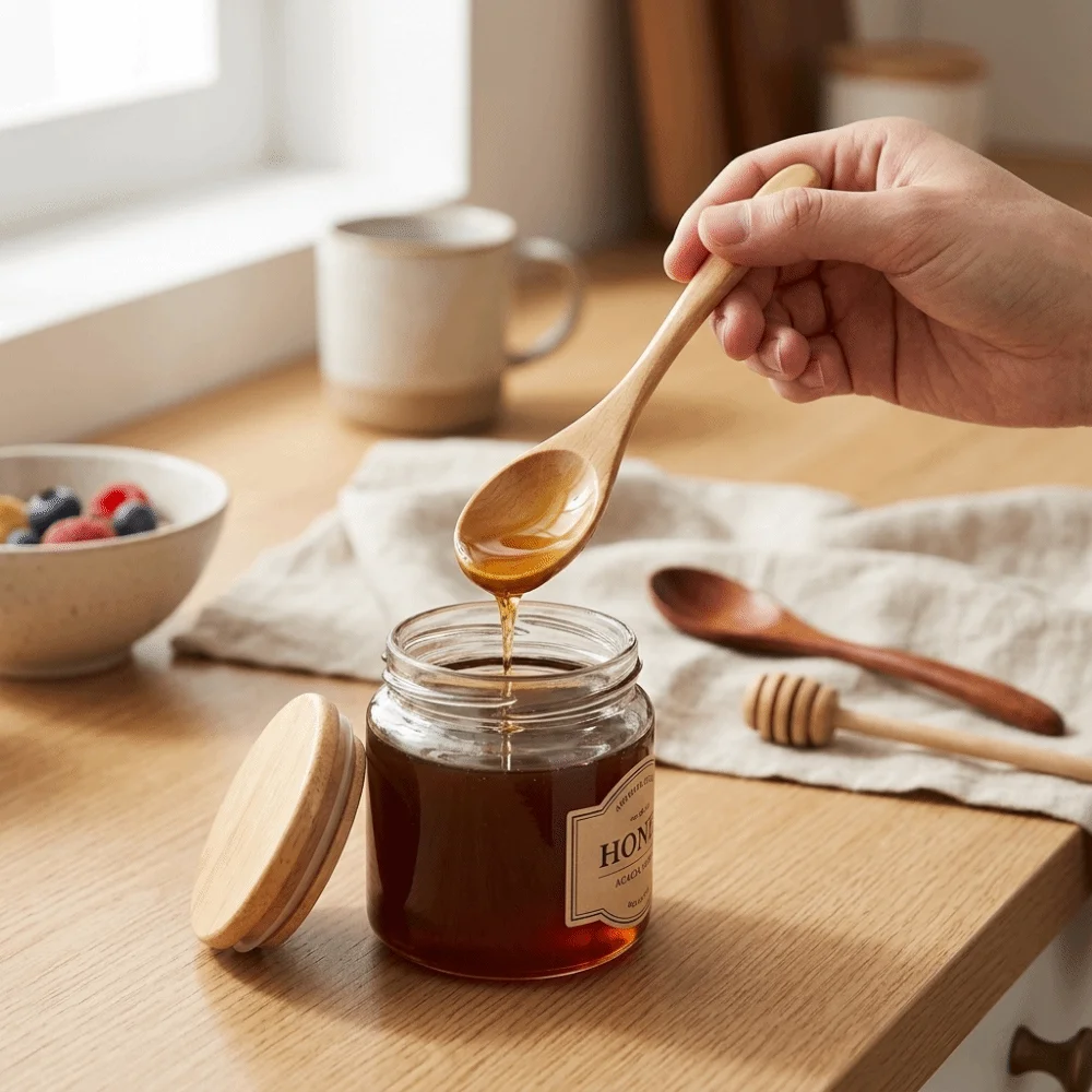 2Pcs Wooden Rice Spoon Smooth Creative Stylized Serving Tableware Polished Anti-break Structure Food Scoop Cafe Dessert Serving