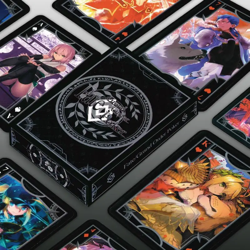 

54 шт./компл., новинка 2025 года, аниме Fate Kawaii, экшн-фигурка, модель игрушки, игральные карты, изображение высокой четкости, покерная коллекция, подарки