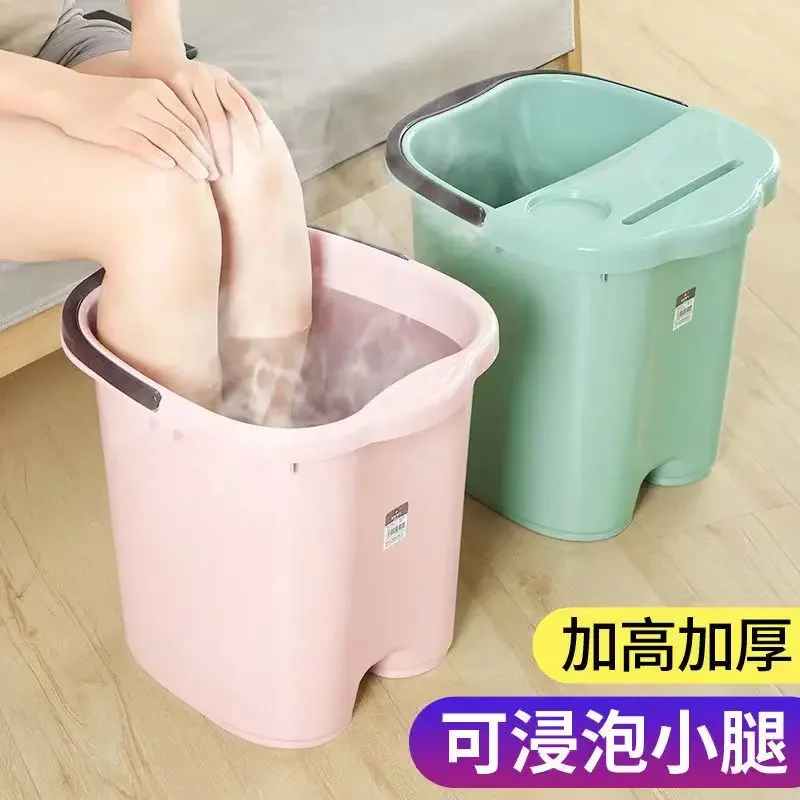 Folding and deepening of covered foot bath bucket, plastic bucket, foot wash basin, health care massage, knee massage,