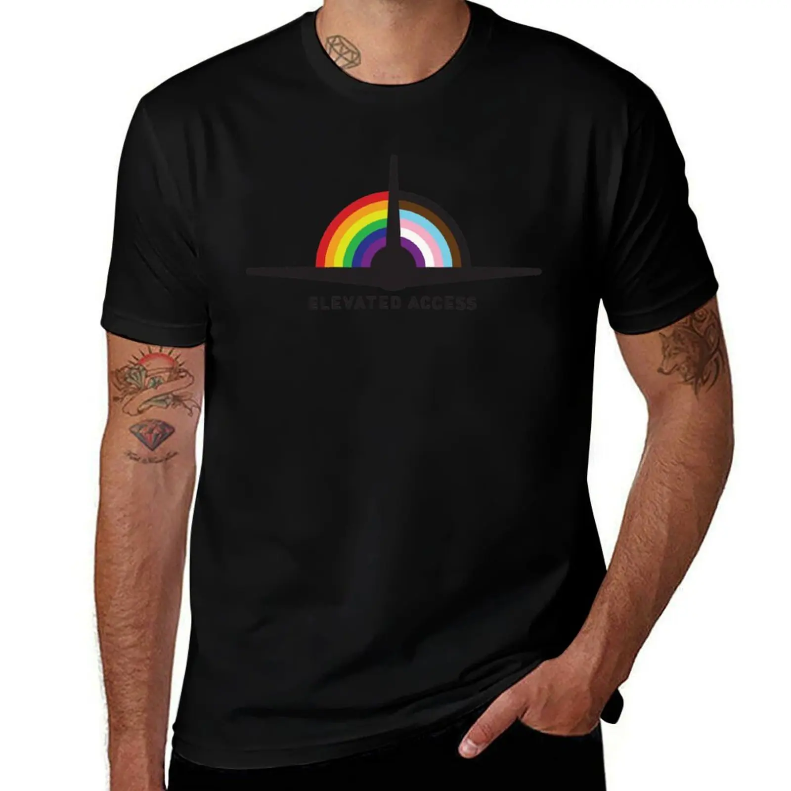 Elevated Access with Text T-Shirt t shirts for man graphic tees T-Shirt