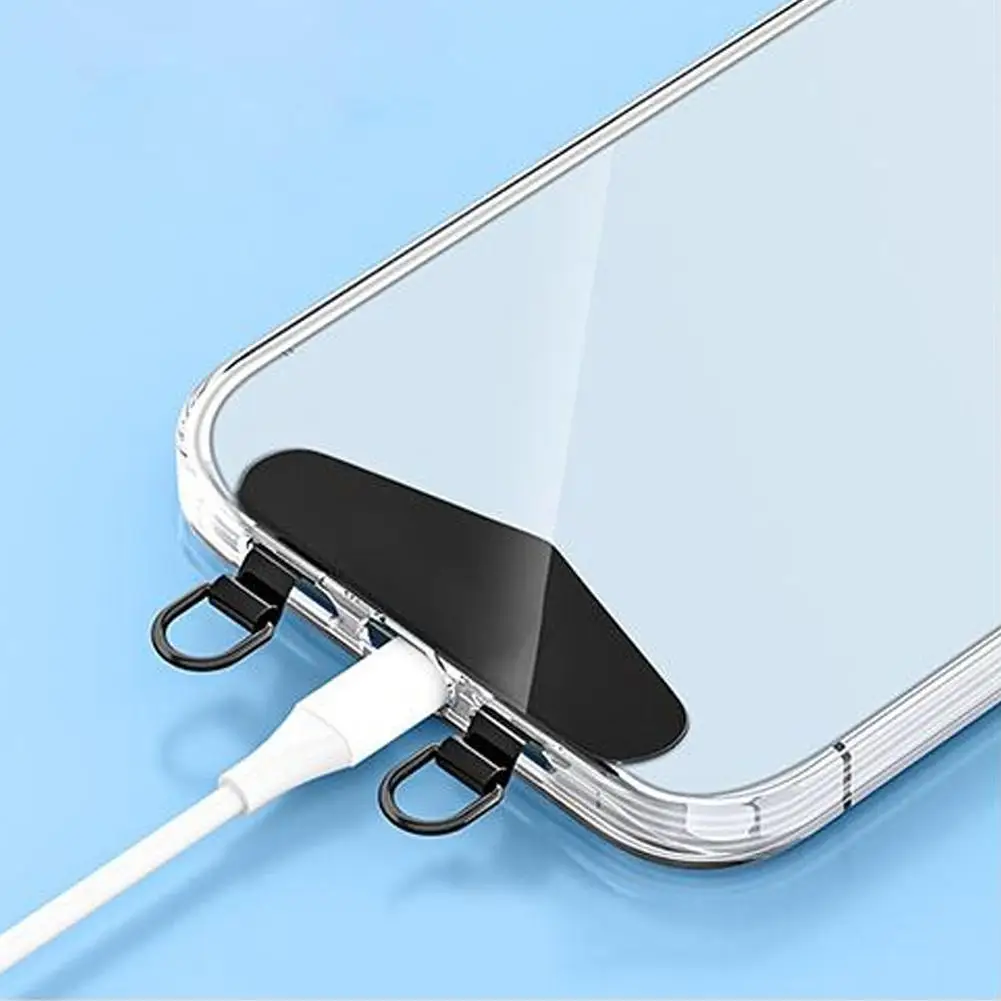 Handy-Lanyard, Edelstahl-Clip, ultradünn, Metall-Handy-Tether-Patch, Rückseite, fest, dünnes Metall, Anti-Verlust, solide Dichtung