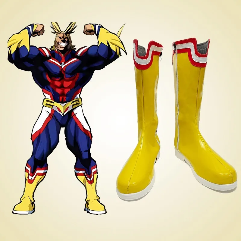 My Hero Academia Yagi Toshinori All Might Anime Cosplay Shoes Halloween Boots Custom Made