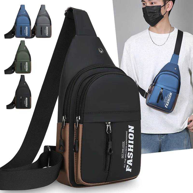 

Multifunctional Chest Bag Men's Fashion Trend Shoulder Bag Korean Style Casual Waterproof Messenger Bag Handbag