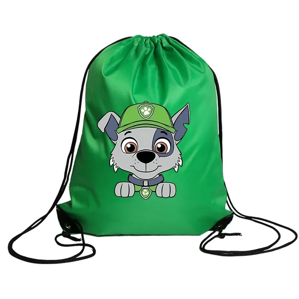 Paws Patrol Boy Girl Drawstring Gift Bag Cosmetic Bag Cartoon Portable Storage Organize Bag Fabric Draw Pocket ToiletryBag Gift