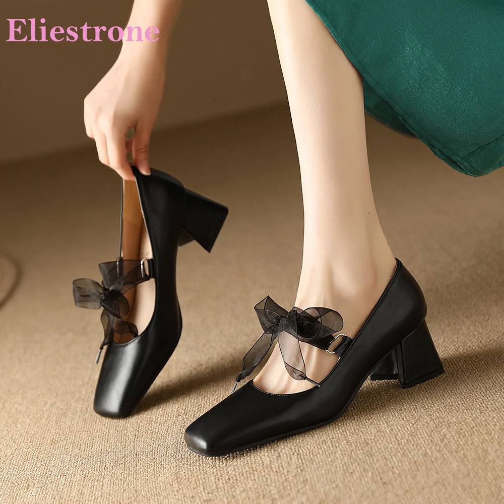 

Женские повседневные туфли-лодочки, черные или бежевые туфли на высоком блочном каблуке, школьные и праздничные туфли, большой размер 11, 32, 43, 45, 48, 2023