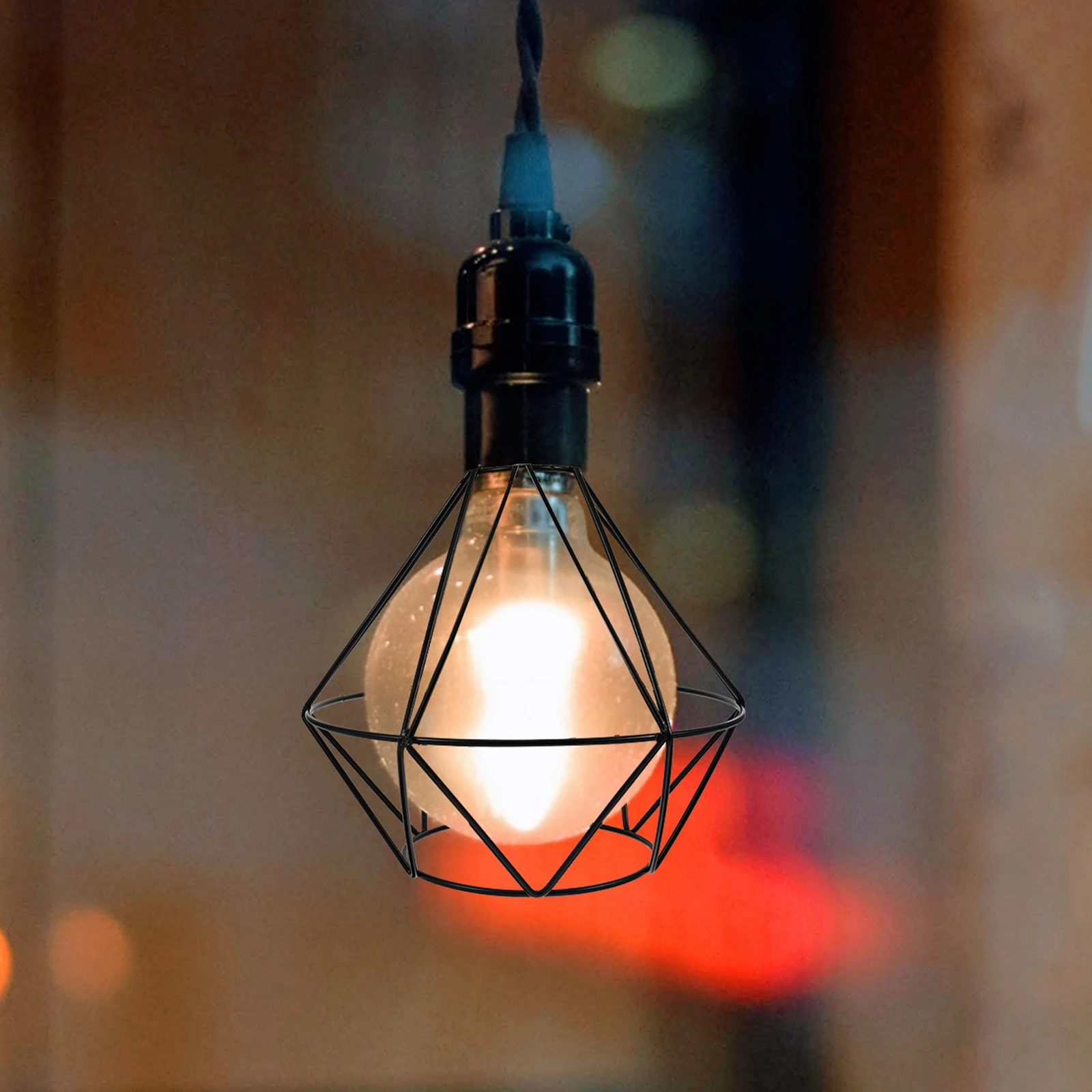 

Retro Iron Lamp Shade Hollow Out Metal Cover For Pendant Ceiling Wall Light Decorative Mesh Replacement Household Lighting