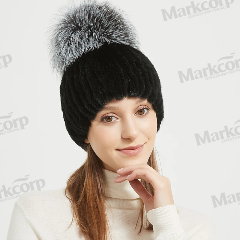 Markcorp Sable Fox Fur Hat Women's Winter New Genuine Fur Cotton Cap Thermal Hat Thickened Outdoor Fur Hat