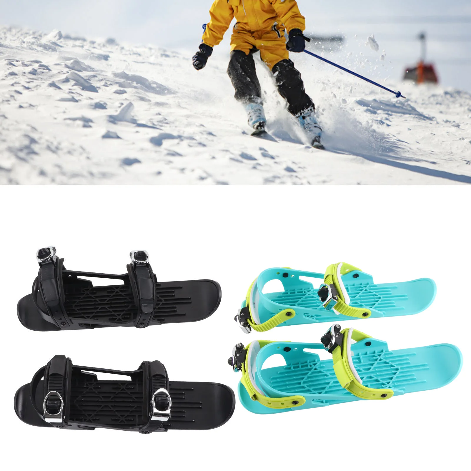 

Мини-лыжные коньки Мини-лыжная обувь Регулируемые скейборды Прикрепляемые для лыж Сапоги для скоростного спуска Зимние виды спорта для детей