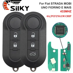 SilKY Replacement Folding Flip Remote Car Key FOB 2/3Buttons 433.92 MHz 4A/29A1M CHIP For Fiat STRADA MOBI UNO FIORINO E MAIS