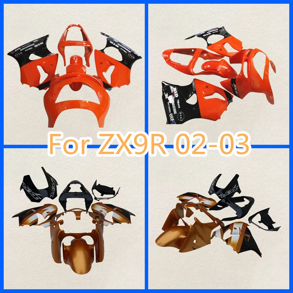 100% Injection Mold Fairings Set for Kawasaki 02 03 ZX9R ZX-9R 2002 2003 ABS Road Racing Body Repair Aftermarket Parts