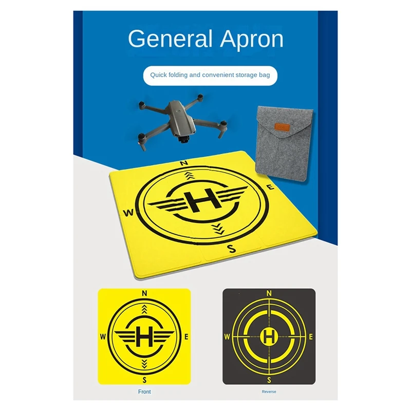 Drone Landing Pad, Double-Sided & Double-Color, Suitable For A Variety Of Venues, Waterproof & Durables