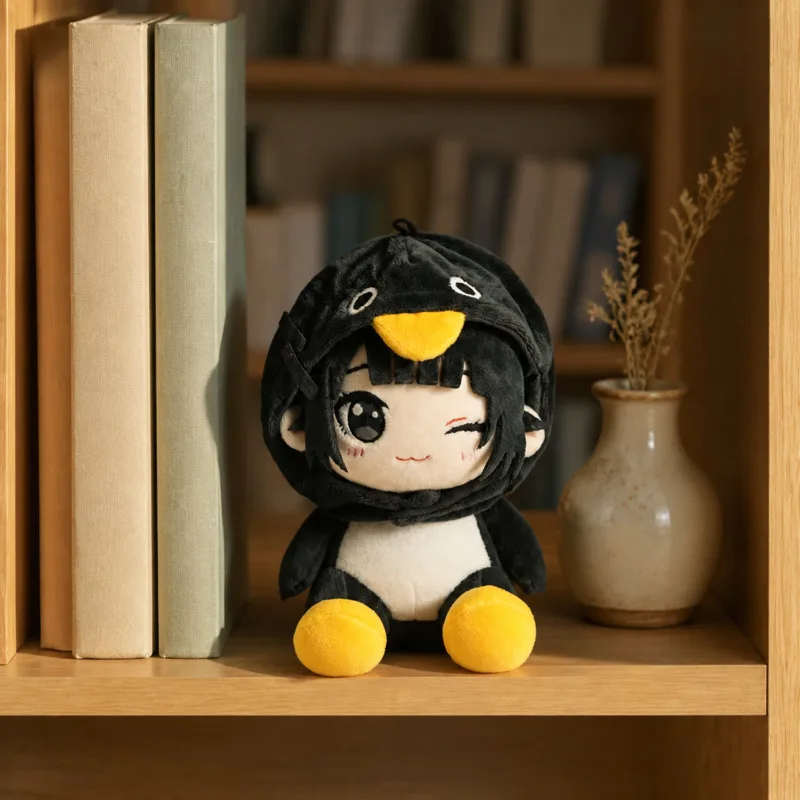 14cm Arknights Endfield Endministrator Penguin Doll PP Cotton Character Figure Anime Keychain Collectible Birthday Gift for Fans
