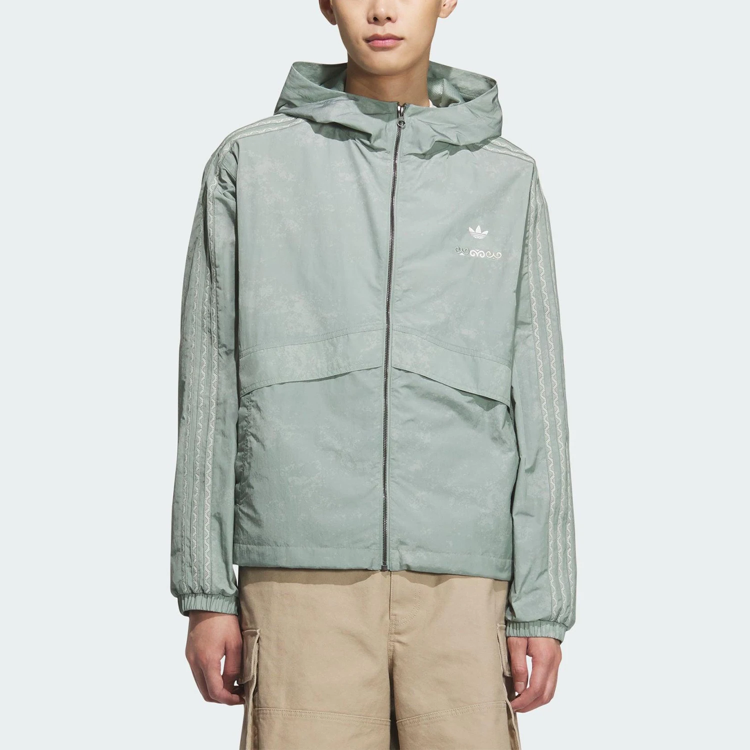 Adidas genuine clover men's and women's hooded durable classic daily jacket KC1434