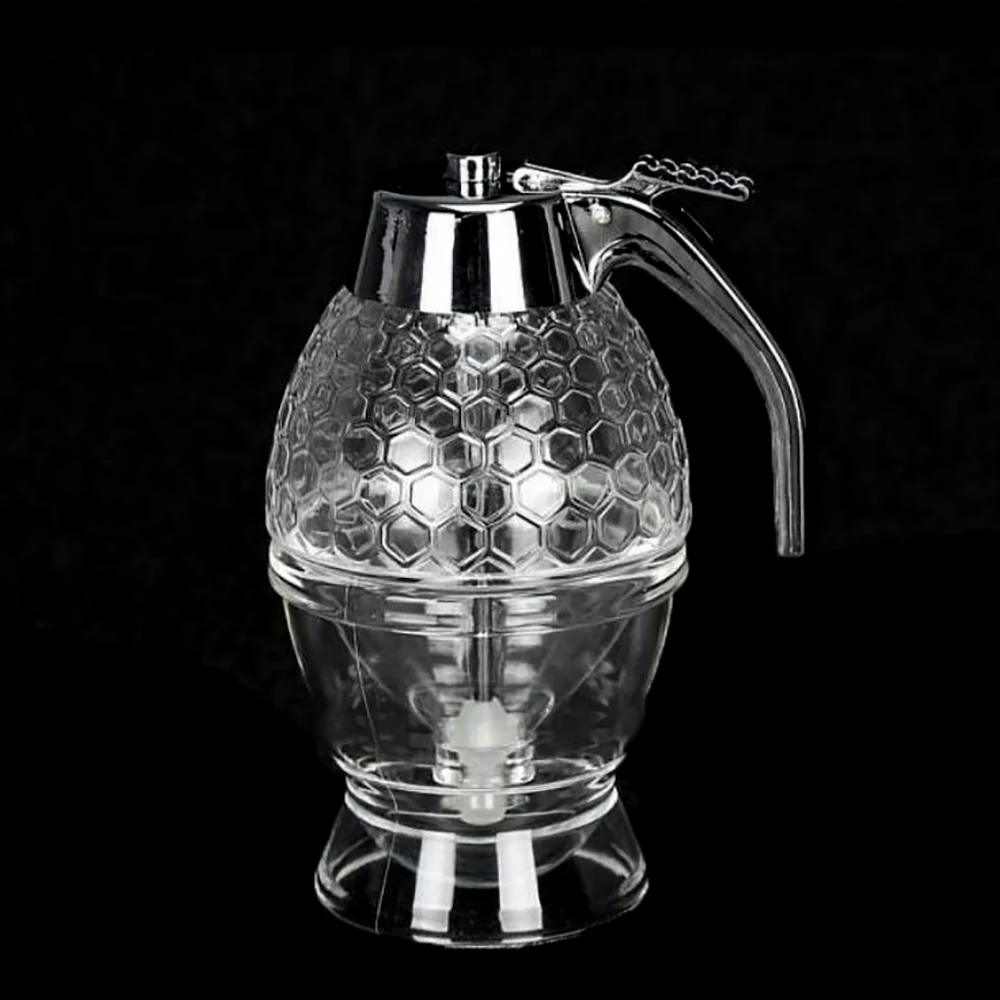 Plastic Honey Syrup Dispenser 200Ml Jam Oil Bottle Store Condensed Milk Transparent No Drip With Stand Beekeeping Kitchen Tools