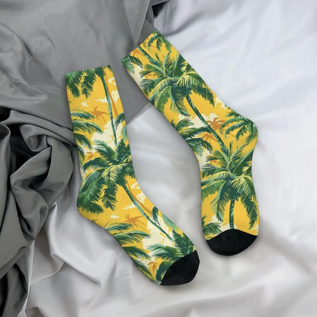 

All Seasons Crew Stockings Coconut Tree Element Tropical Socks Fashion Long Socks Accessories for Men Women Gifts