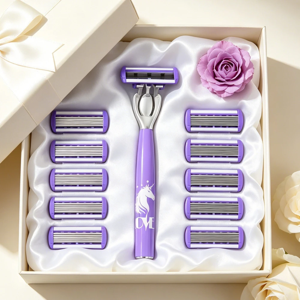 Unicorn-Printed Manual Razor with a 6-Layer Precision System; Replaceable Refills; Durable; Men & Women Suitable;Great Gift Idea
