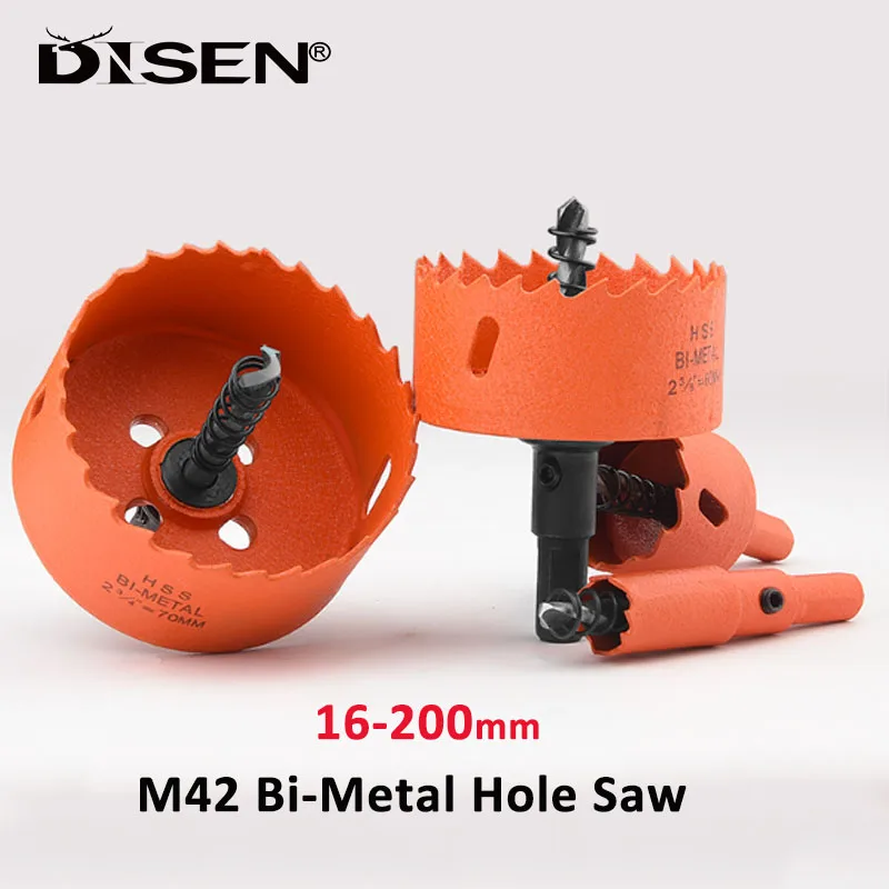 1PC 16-200mm HSS M42 Bi-Metal Wood Hole Saw For Woodworking Sheet Metal Plasti Caluminum Drilling Drill Bit DIY Tool Accessories