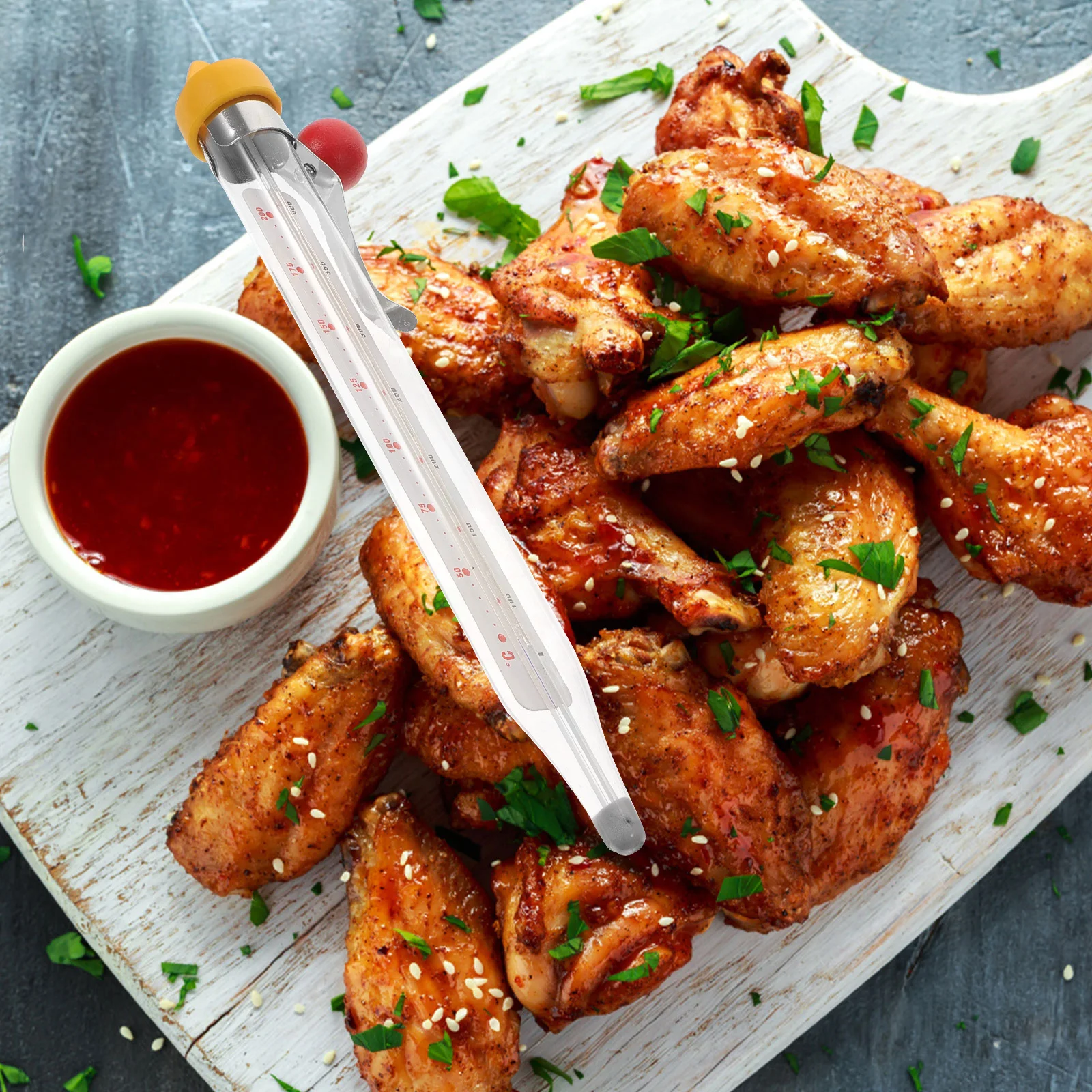 مجموعة واحدة من ميزان حرارة الطعام والزجاج والحلوى والقلي العميق للطبخ والخبز وشراب السكر والجيلي أداة المطبخ #4