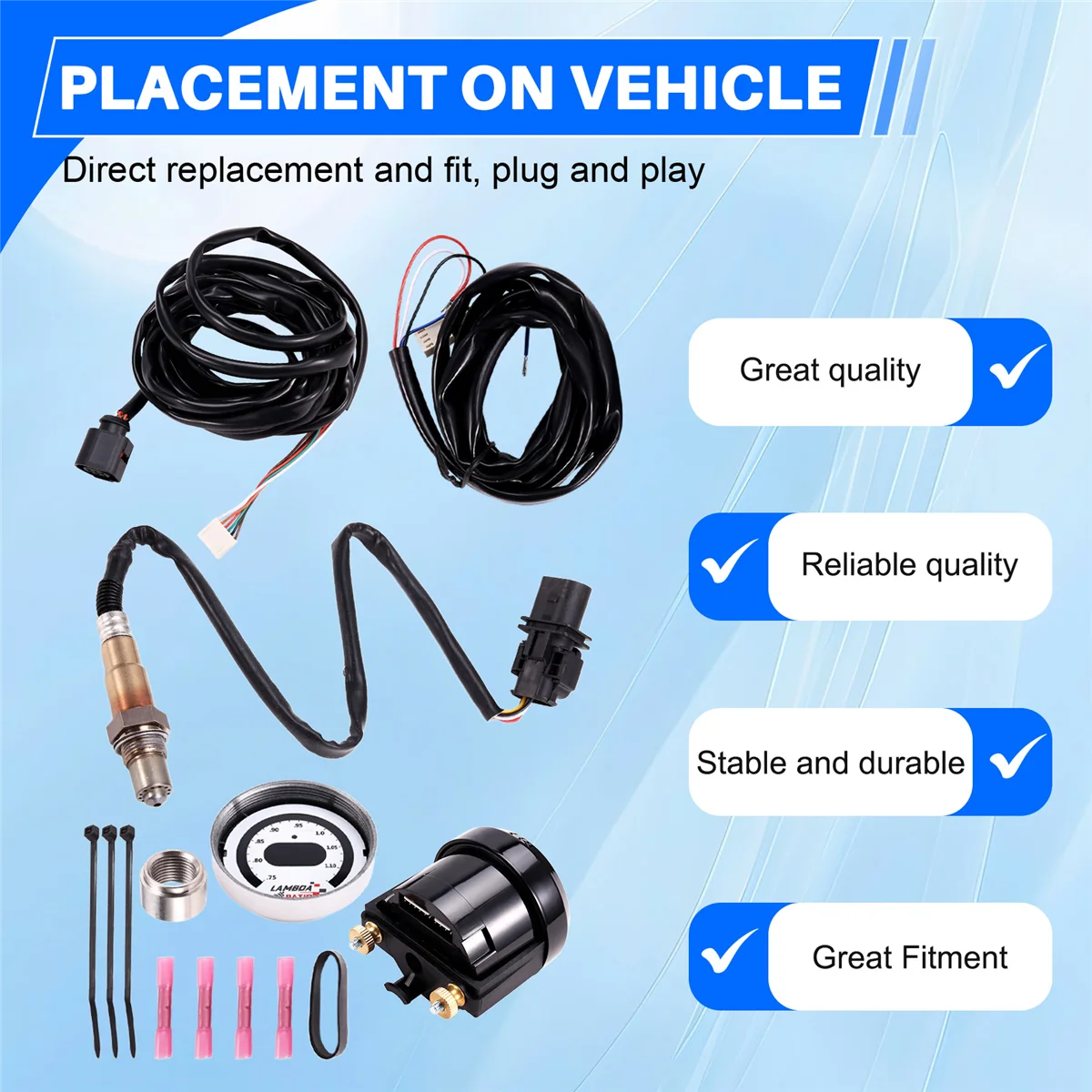 Superior quality Air/Fuel Uego Gauge Kit 30-4110 UEGO Wideband O2 Air Fuel Ratio Gauge AFR 52mm with 4.9 LSU Sensor Ingenious
