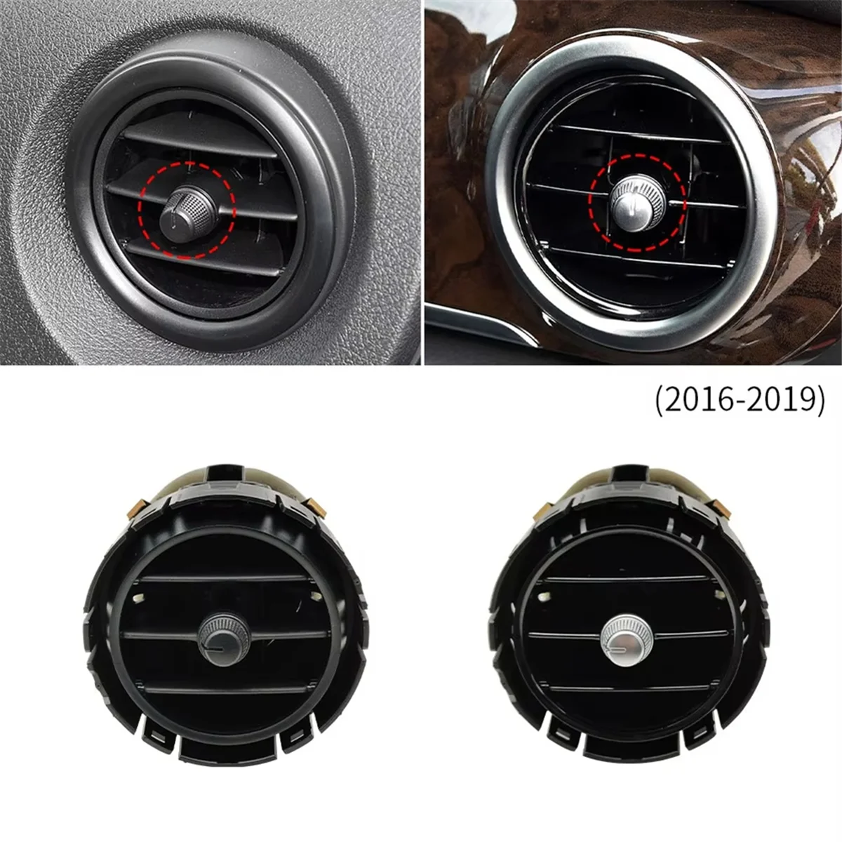 1 ชิ้น AC Vent Grille เครื่องปรับอากาศชัตเตอร์สําหรับ Mercedes Benz W447 W448 Vito V Class V260 2016-2019 4478301401   เงิน—L49A