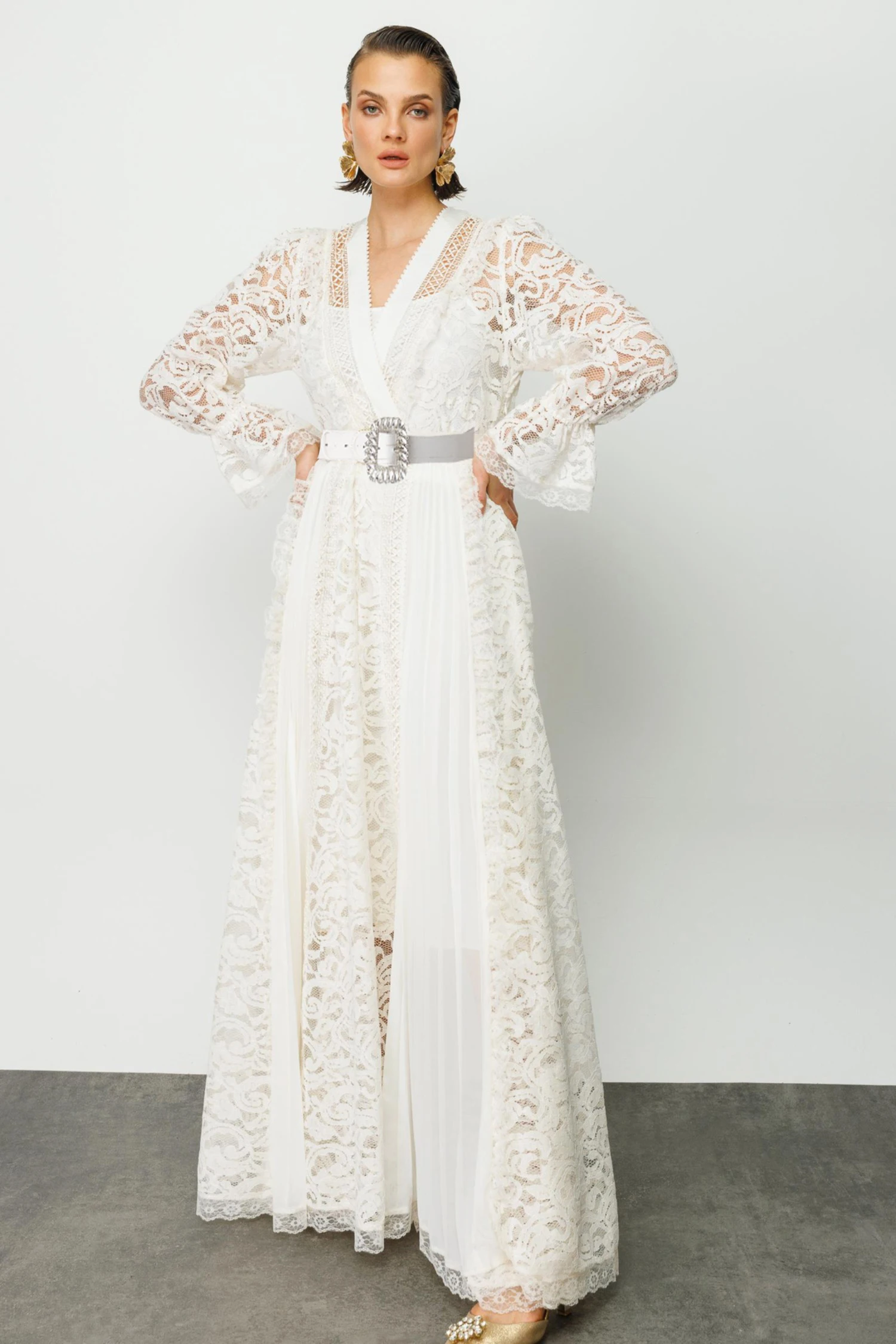 Black Lace Dress Women with Sashes V-neck Long Sleeve Elegant Chic Vestidos Bodycon Streetwear Vintage Long Clothing Lady