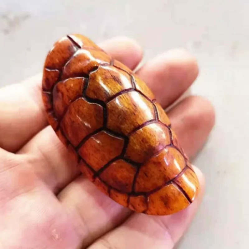 Vintage Yak Bone Carved Turtle Shell Ornament - Feng Shui Wealth Handle Piece, Traditional Oriental Talisman & Tabletop Decor
