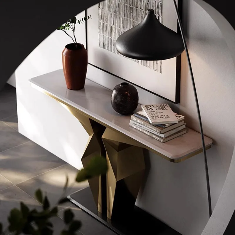 مدخل المدخل الجدول تصميم الجمال الحديثة الفاخرة وحدة التحكم الجدول الديكور مدخل خشبي وحدة التحكم خزانة للغرفة المعيشة #6