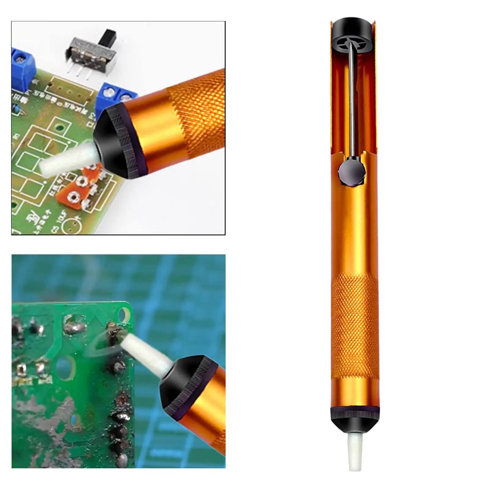 Desoldering Vacuum Pump Solder Removal Tool 7 Inch Anti Slip Handle Removable