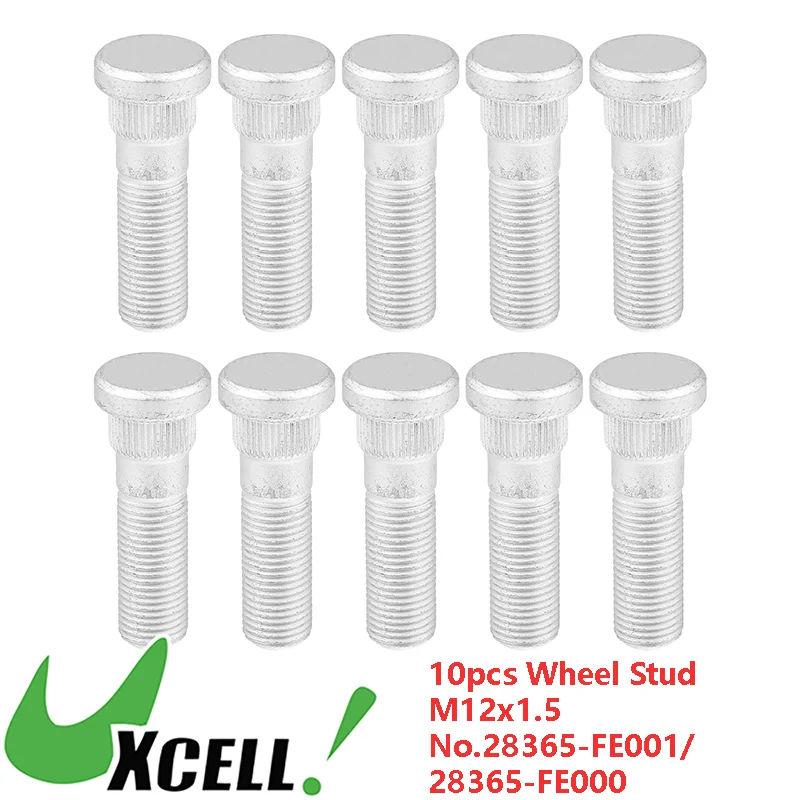 UXCELL 10pcs M12x1.25 Vehicle Wheel Stud Bolt for Subaru Ascent 2019-2023 for Toyota 86 2017-2022 No.28365-FE001/28365-FE000