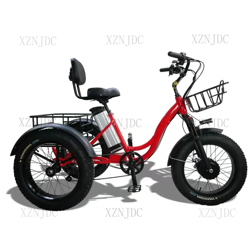 

Fat 20-Inch Lithium Battery Snow Pedal Power Tricycle Rough Tire Disc Brake Electric Processing