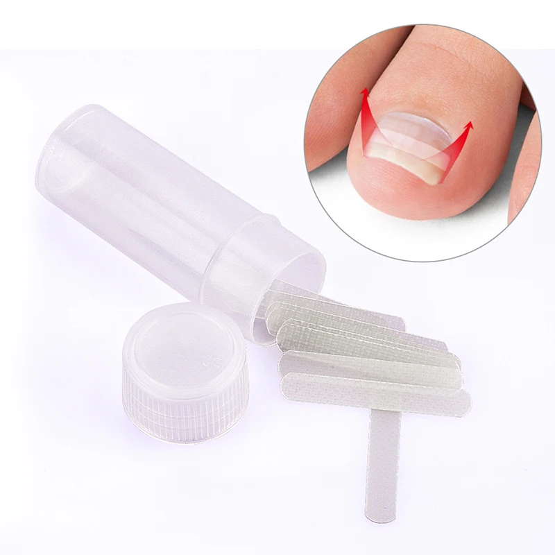 10pcs Ingrown Toenail Correction Tool Ingrown Toe Nail Treatment Elastic Patch Sticker Straightening Clip Brace Pedicure Tool