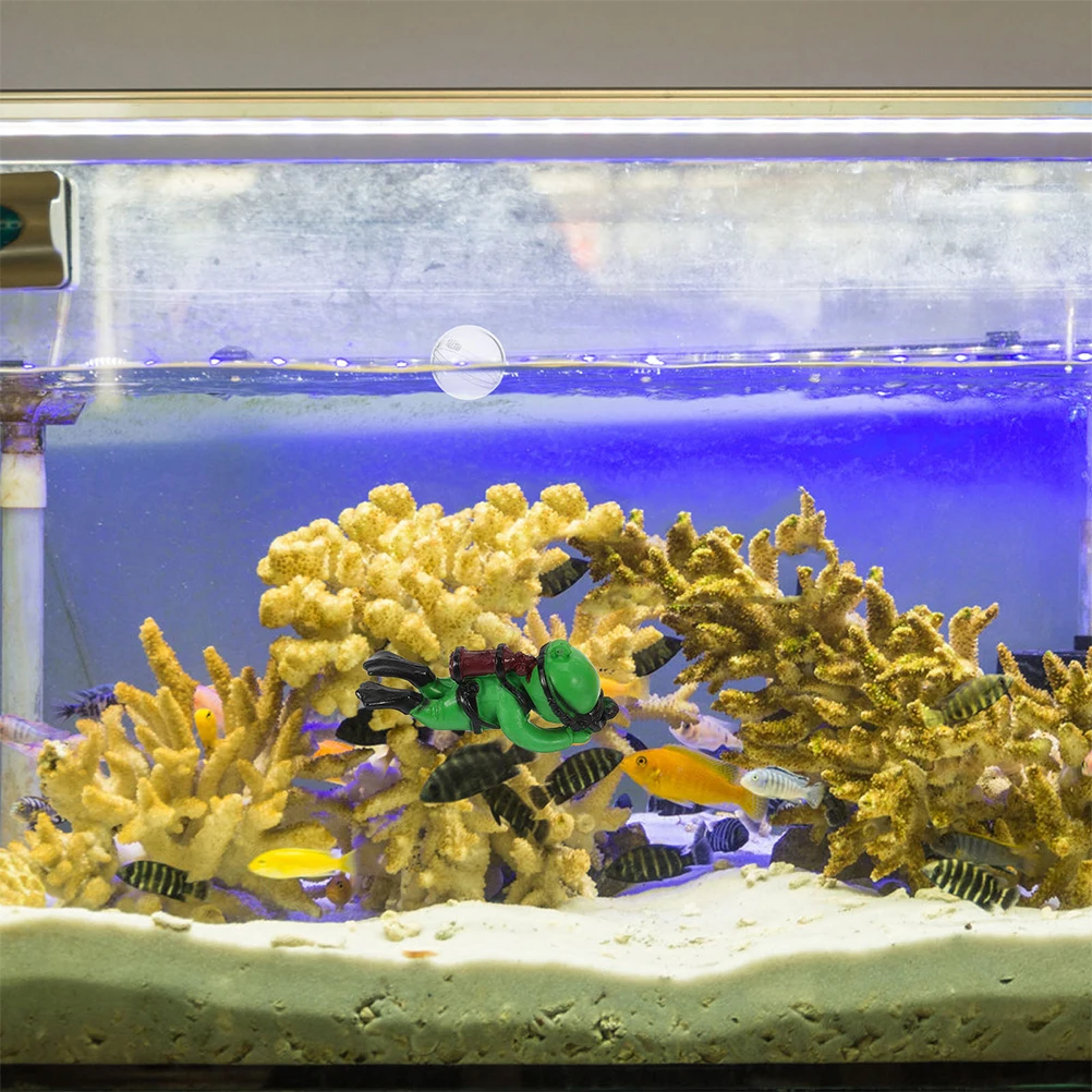 

3pcs Floating Diver Aquarium Decoration Resin Fish Tank Accessories Movable Joints Safe For Goldfish Tanks Stable Buoyancy Easy