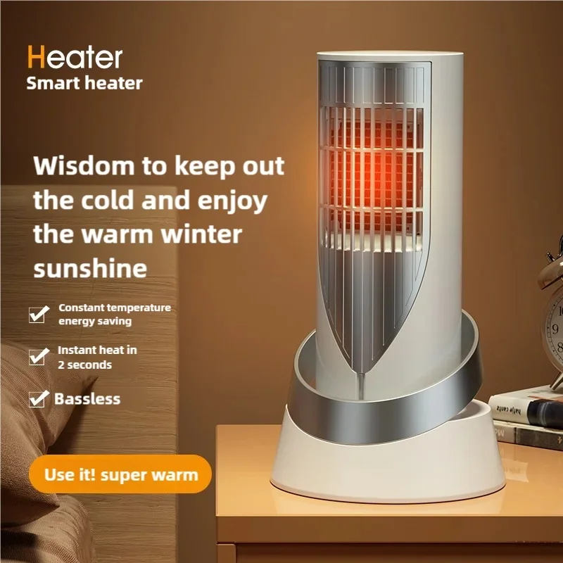 Space Heater, PTC Ceramic Heating, Indoor Electric Heater, Small Portable Heater Mini Desktop Ceramic Heater with Overheating