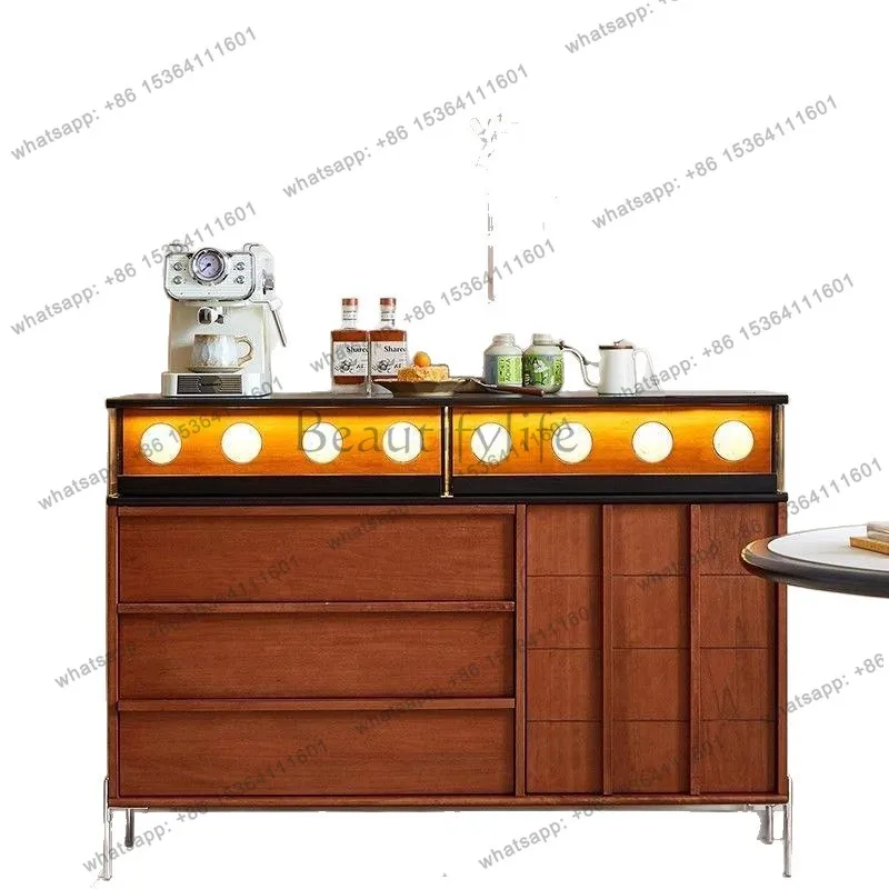 

French solid wood wall storage cabinet bedroom antique drawer cabinet