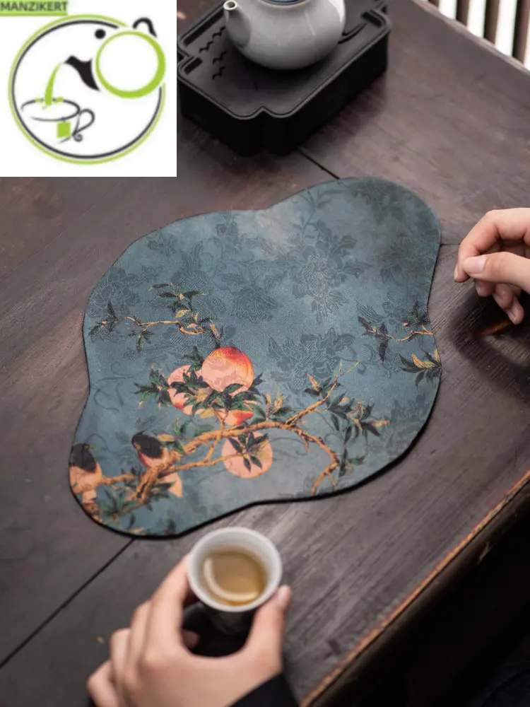 

Xiangyun Yarn National Style Retro Tea Mat Fabric Teapot Mat Zen Tea Table Tea Tray Mat Tea Set Tea Ceremony Utensils