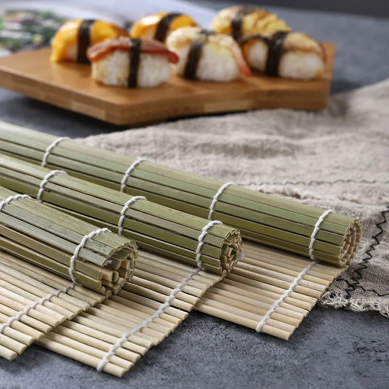Esterilla de bambú Natural para enrollar Sushi, fabricante de rodillos de Sushi de grado Chef