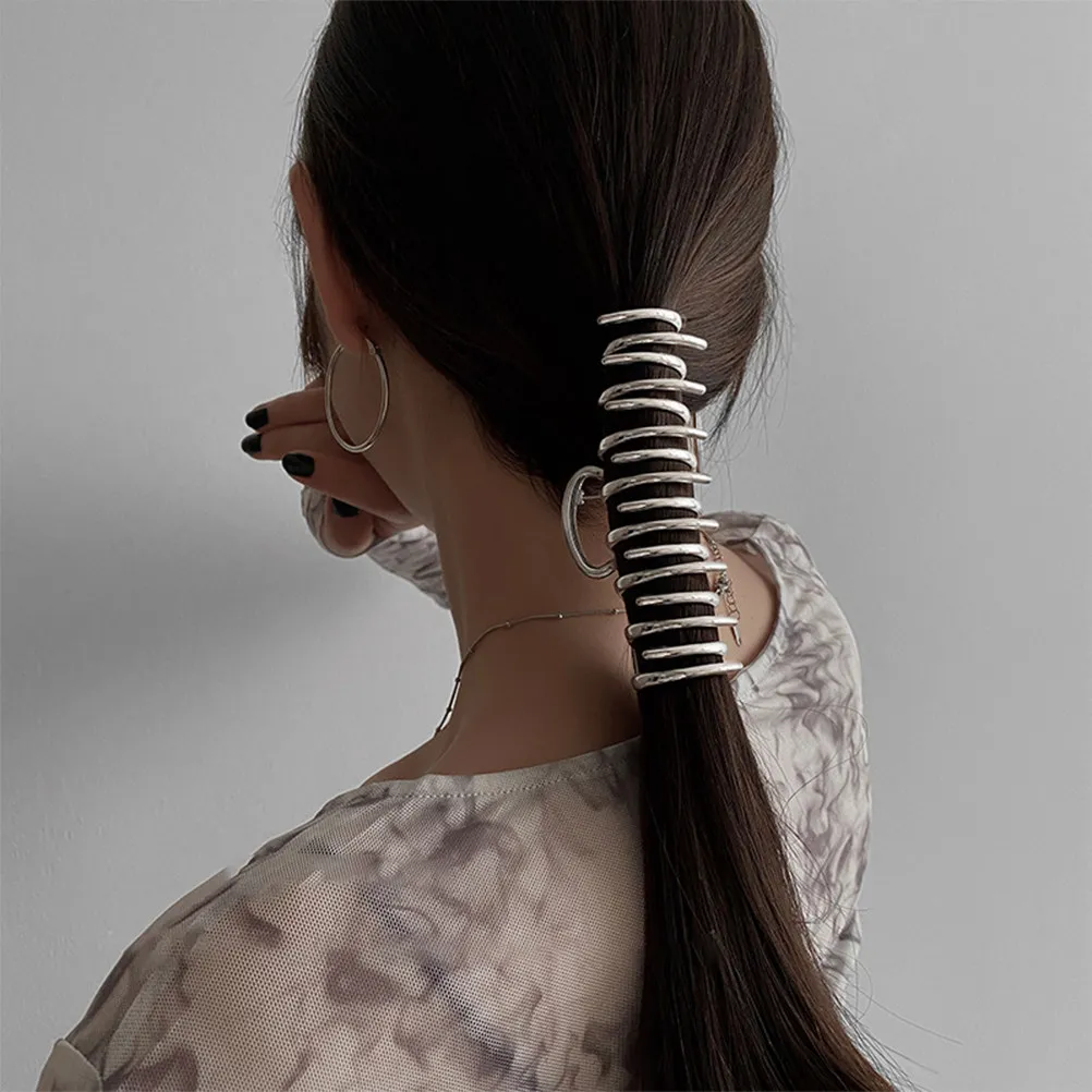 

Большая металлическая заколка-краб для волос, 1 шт., нескользящая, с надежной фиксацией, для душа, умывания, макияжа, легкое укладывание волос