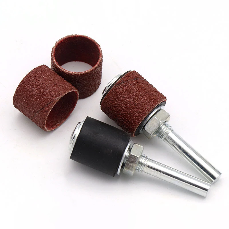 3PCS Grit 60/80 Sanding Paper Rotary Tool Abrasive Tool Polishing Metal/Wood Carving/Jade/Plastic Sandpaper Ring Grinding Head