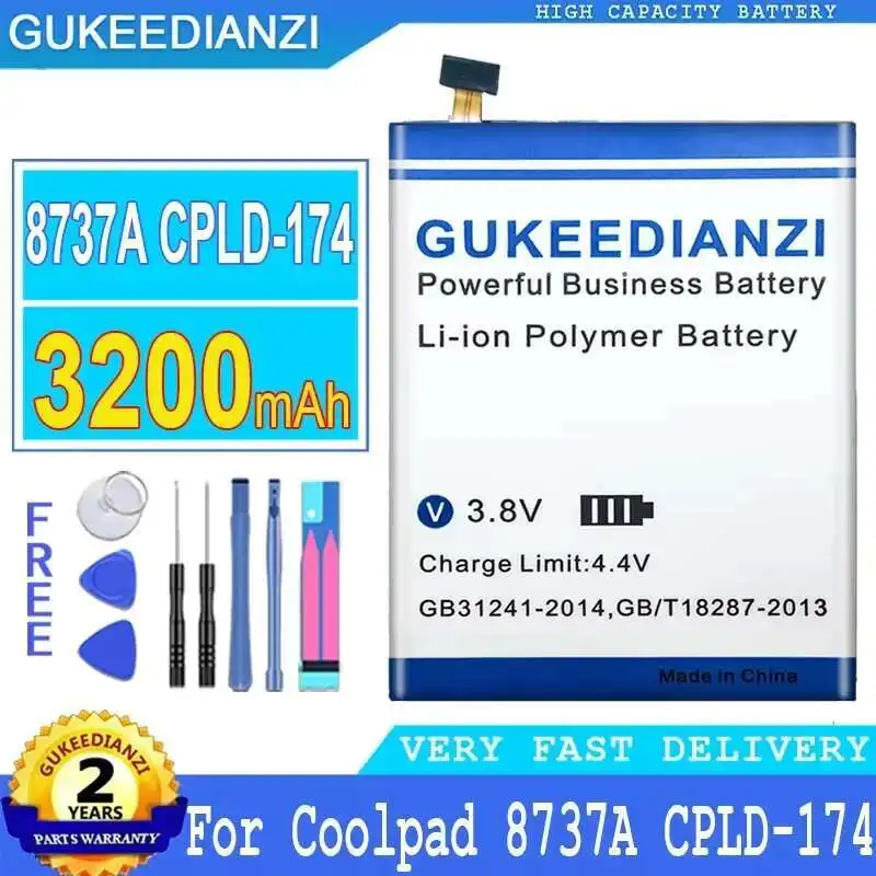 

Mobile Phone Battery For Coolpad 8737A Cpld-174 CPLD174 3200Mah Durable