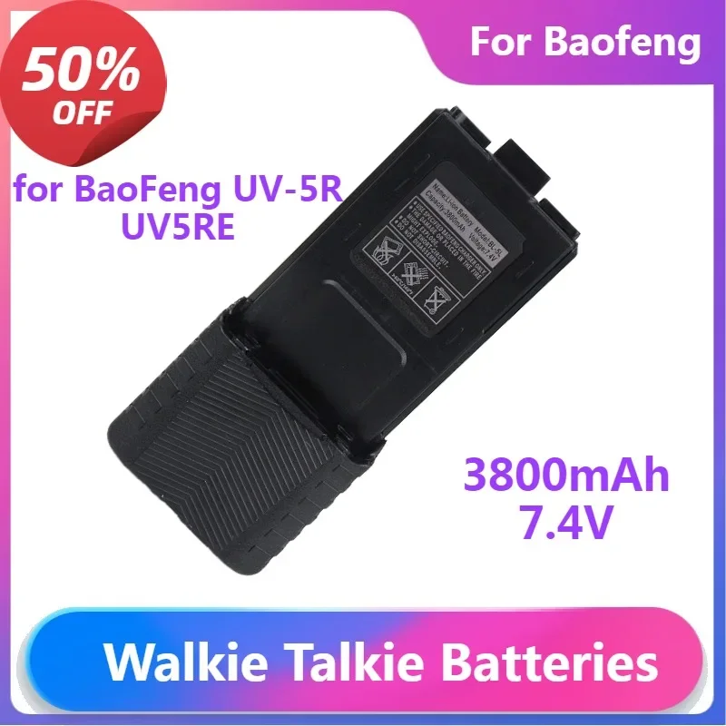 

Walkie Talkie Batteries for BaoFeng UV-5R UV5RE BL-5 Walkie Talkie Battery 7.4V 3800mAh Rechargeable Battery Accessories