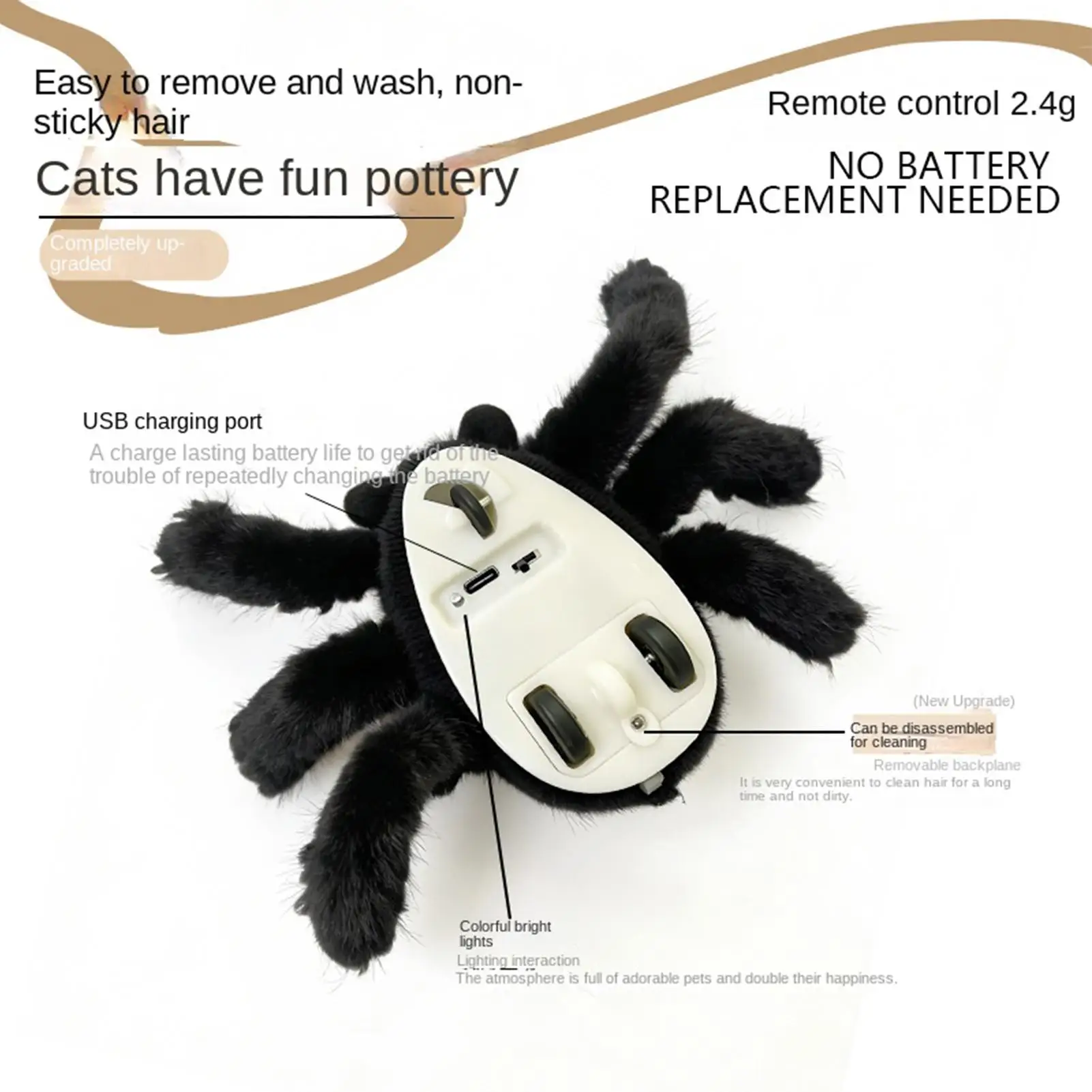 

Радиоуправляемый паук: мягкая реалистичная игрушка с подсветкой для детей, для игр в помещении и на улице, для взаимодействия родителей и детей