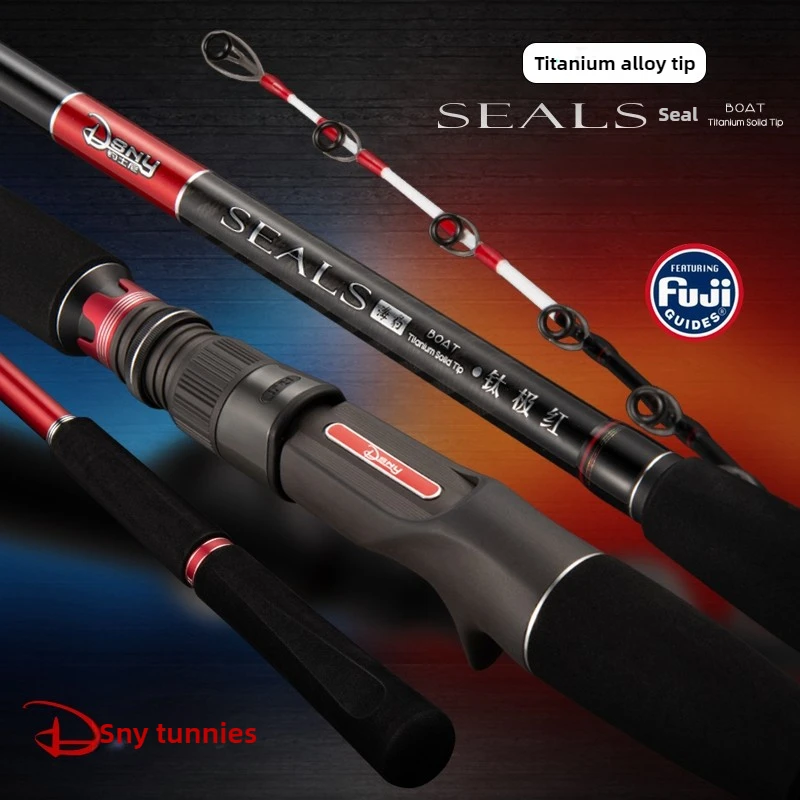 

DSNY FUJI Super Hard Deep Sea Boat Electric Reel Jigging Rod Bait 150-550g High Carbon Deap Ocean Fishing Rod 1.75M2.05M2.35M