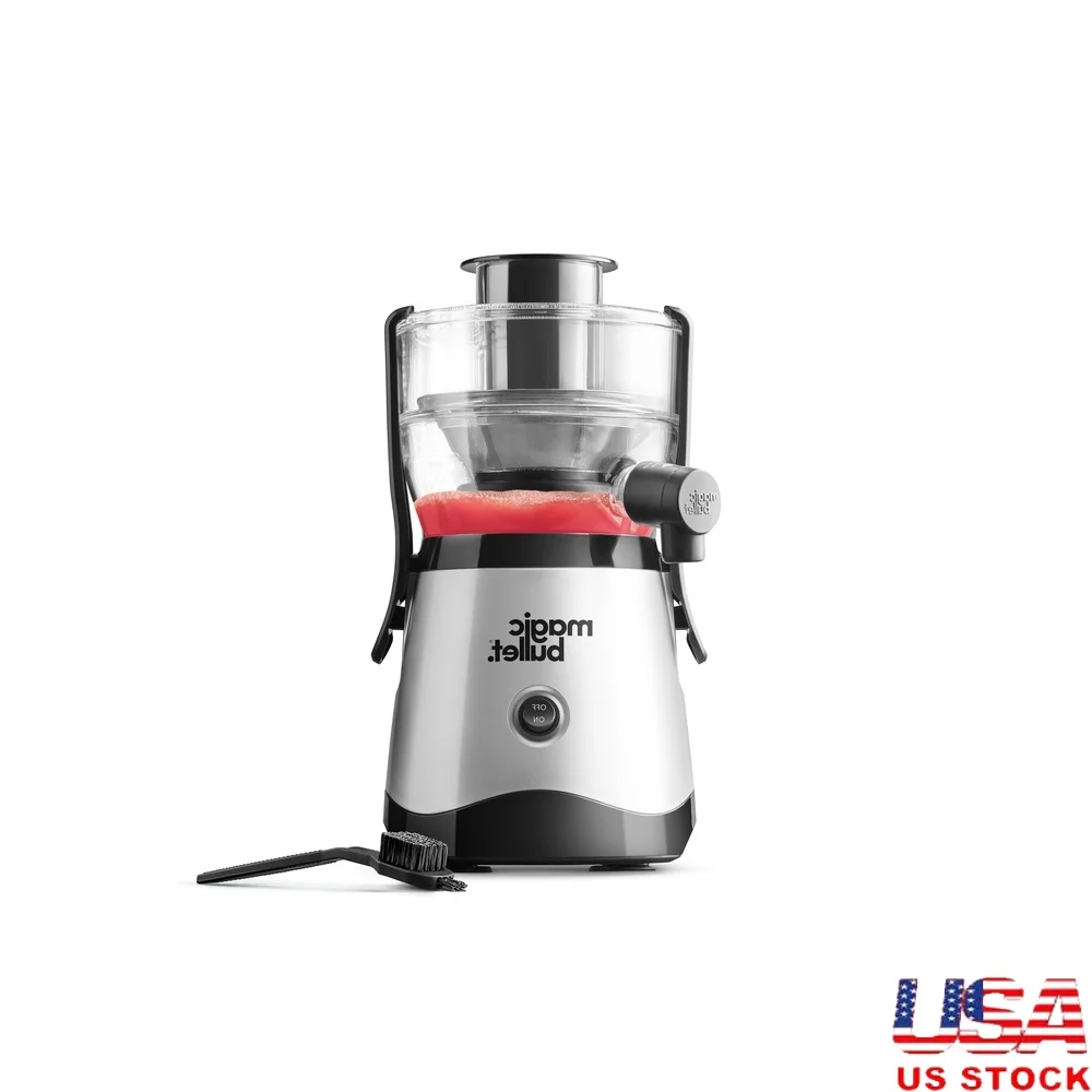 Компактная мини-соковыжималка 400 Вт, эффективная экстрактор для фруктов и овощей, легко чистится, можно мыть в посудомоечной машине, 2-дюймовый кухонный прибор с подачей