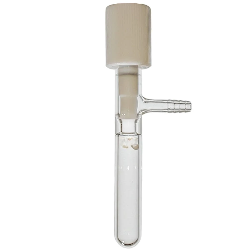 Tubular solvent storage bottle with all-PTFE high vacuum valve COF sealing tube schlenk tube reaction tube free shipping