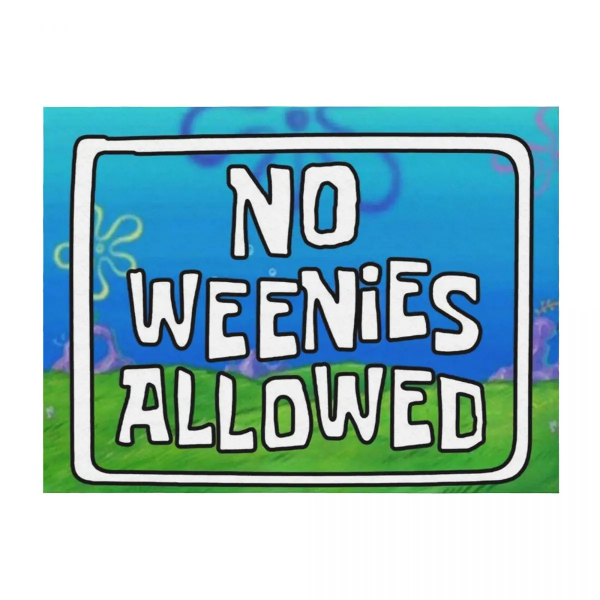 

No weenies allowed Throw Blanket Tourist Picnic wednesday Hairy Blankets