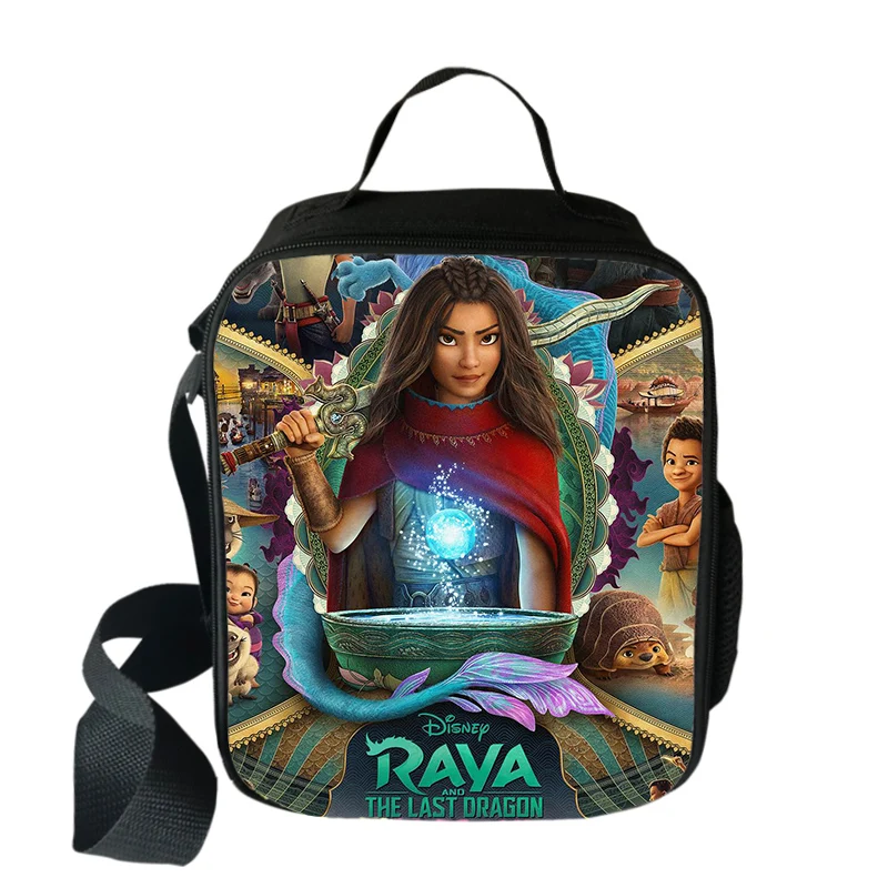 

Disney Raya and The Last Dragon Protect Lunch Bags Boys Girls Travel Tote Bags Picnic Food Fresh Storage Bags Messenger Bag